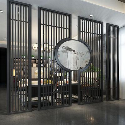 qualidade  Chemical Living Room Screen Interior Partition Wall Living Room Divider Stainless Steel Screens For Luxury Villa Decoration fábrica